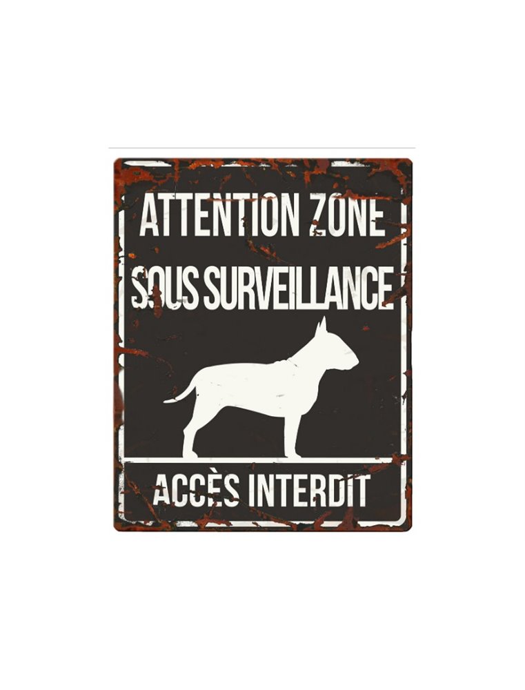 Plaque chien de garde:  Bull Terrier