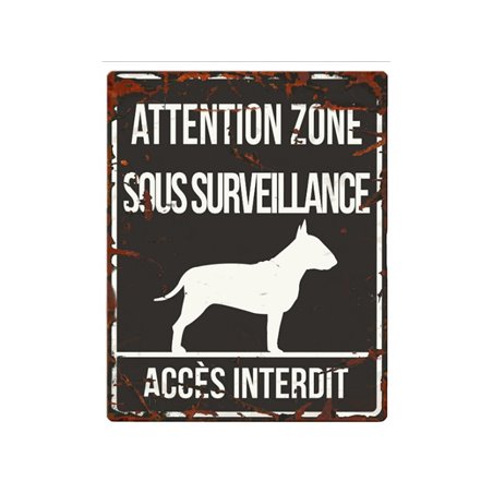 Plaque chien de garde:  bull terrier