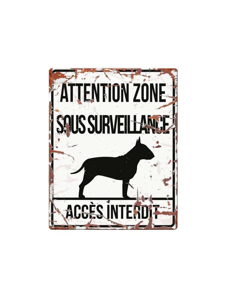 Plaque chien de garde:  Bull Terrier