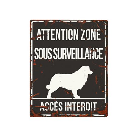 Plaque chien de garde:  collie