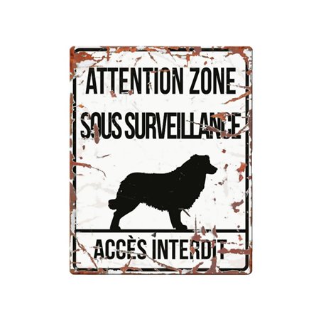 Plaque chien de garde:  collie