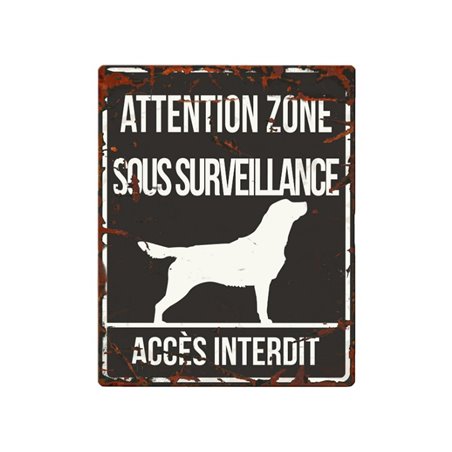 Plaque chien de garde:  retriever