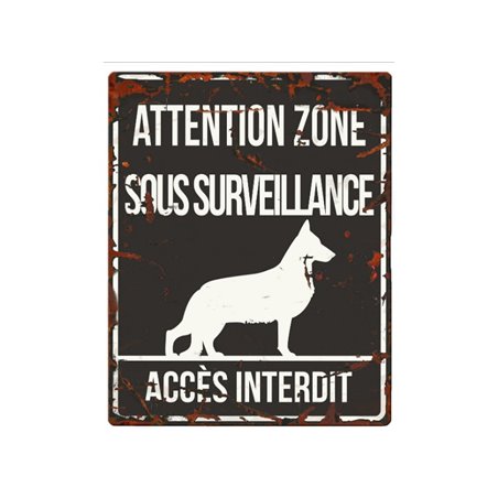 Plaque chien de garde:  german s.