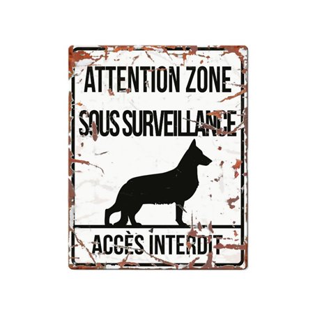 Plaque chien de garde:  german s.