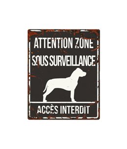 Plaque chien de garde:  Stafford