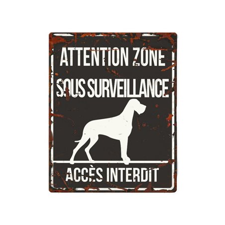 Plaque chien de garde:  danish dog