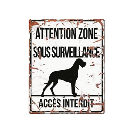 Plaque chien de garde:  danish dog