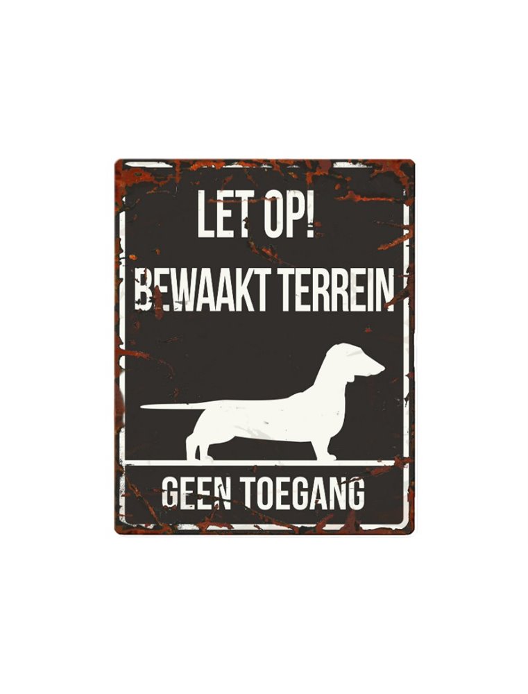 Waarschuwingsbord hond: Dachshund