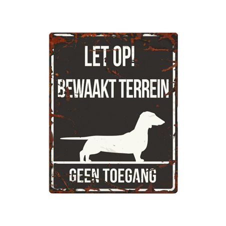 Waarschuwingsbord hond: dachshund