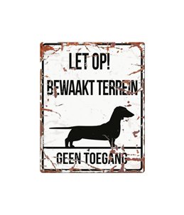 Waarschuwingsbord hond: dachshund