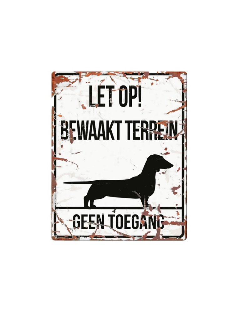 Waarschuwingsbord hond: Dachshund