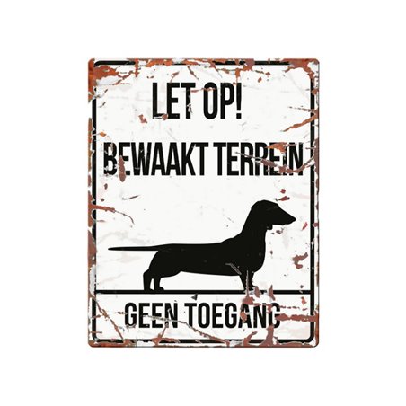 Waarschuwingsbord hond: dachshund