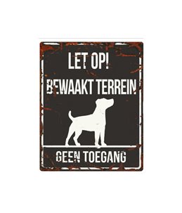 Waarschuwingsbord hond: Jack Russel