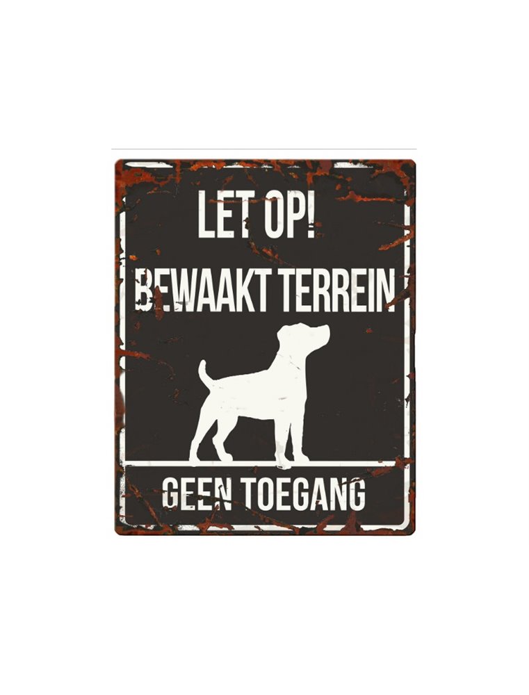 Waarschuwingsbord hond: Jack Russel