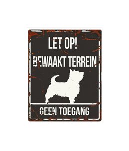 Waarschuwingsbord hond: Terrier