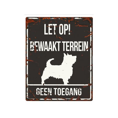 Waarschuwingsbord hond: terrier