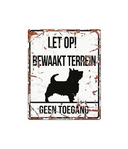 Waarschuwingsbord hond: Terrier