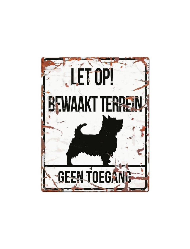 Waarschuwingsbord hond: Terrier