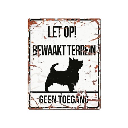 Waarschuwingsbord hond: terrier