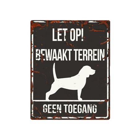 Waarschuwingsbord hond: beagle