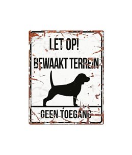 Waarschuwingsbord hond: beagle