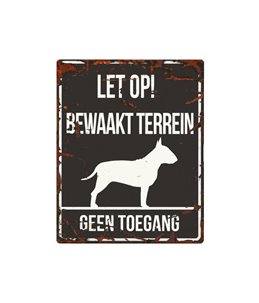 Waarschuwingsbord hond: Bull Terrier