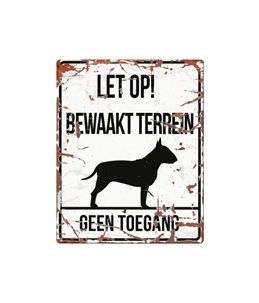 Waarschuwingsbord hond: Bull Terrier