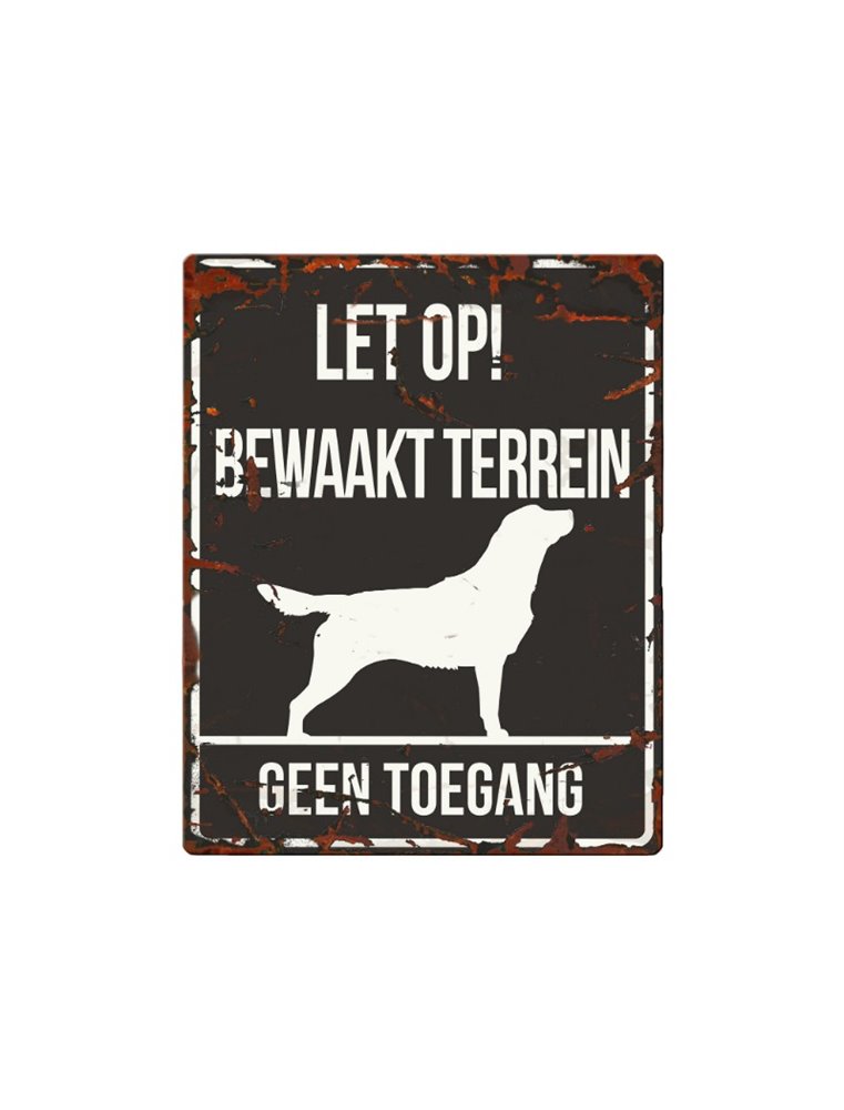 Waarschuwingsbord hond: Retriever