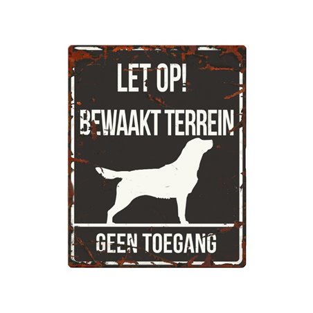 Waarschuwingsbord hond: retriever