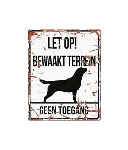 Waarschuwingsbord hond: retriever