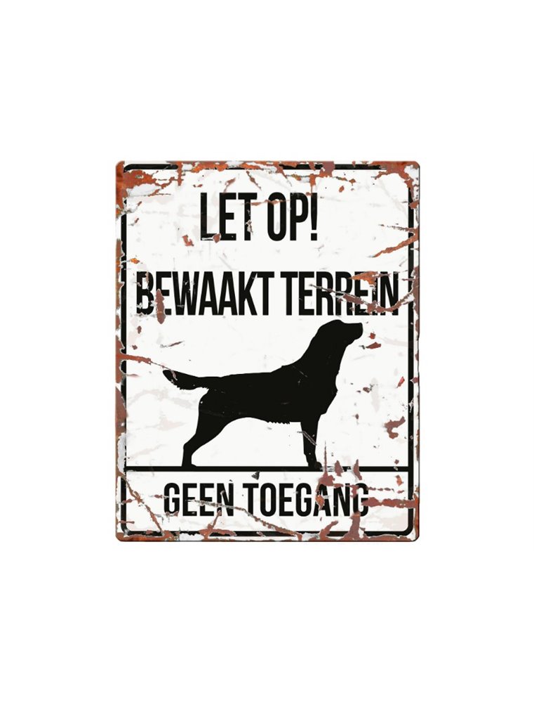 Waarschuwingsbord hond: Retriever