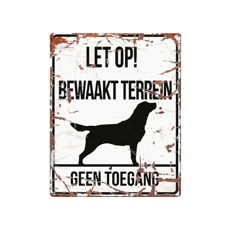 Waarschuwingsbord hond: retriever