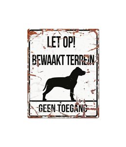 Waarschuwingsbord hond: stafford