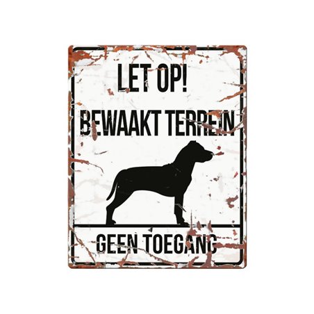 Waarschuwingsbord hond: stafford