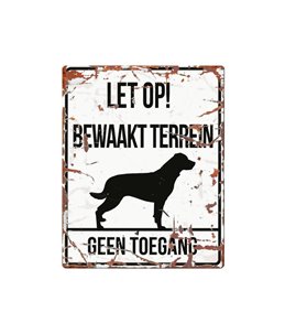 Waarschuwingsbord hond: rottweiler