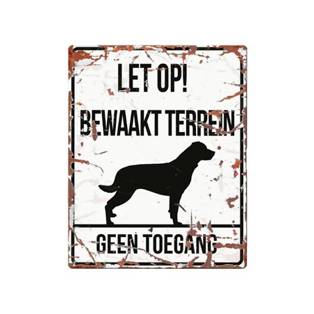 Waarschuwingsbord hond: rottweiler