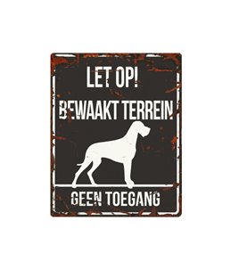 Waarschuwingsbord hond: Danish Dog