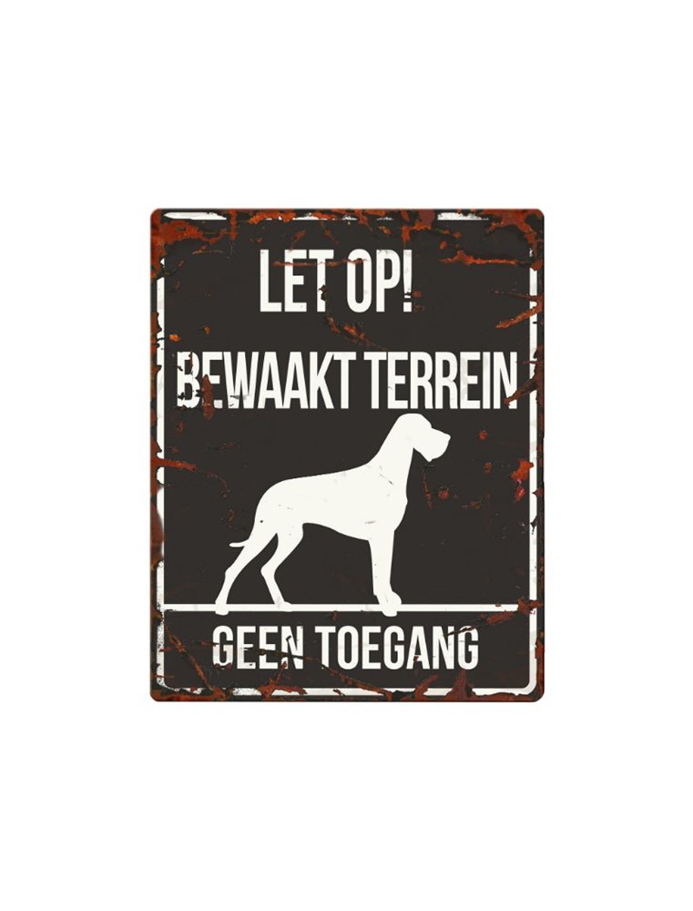 Waarschuwingsbord hond: Danish Dog