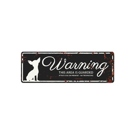 Mini beware of dog sign: chihuahua