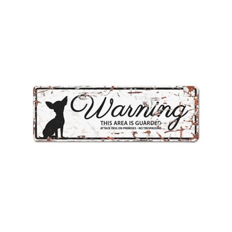 Mini beware of dog sign: chihuahua