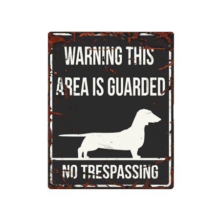 Beware of dog sign: dachshund