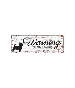 Beware of dog sign: Terrier