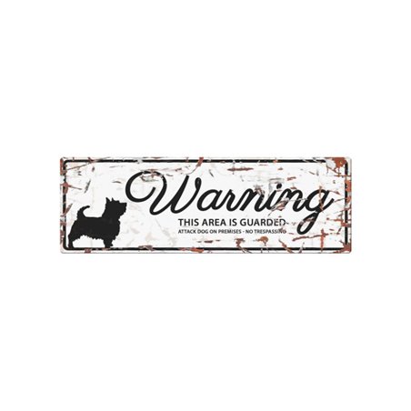 Beware of dog sign: terrier