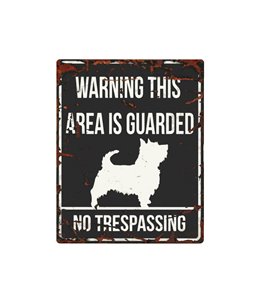 Beware of dog sign: Terrier
