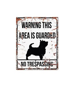 Beware of dog sign: Terrier