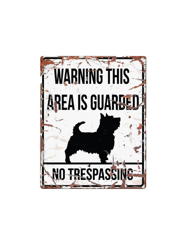 Beware of dog sign: Terrier