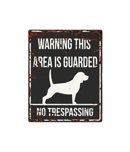 Beware of dog sign: Beagle