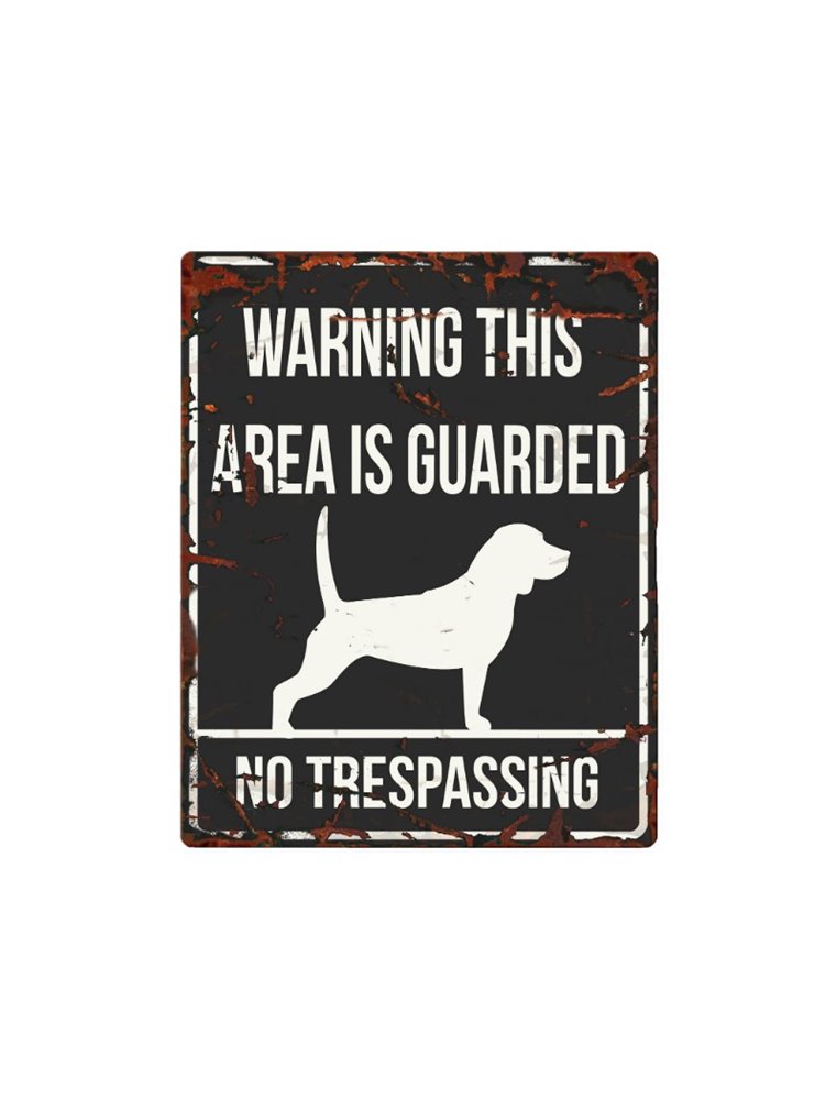 Beware of dog sign: Beagle