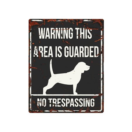 Beware of dog sign: beagle