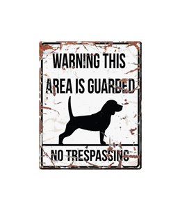 Beware of dog sign: Beagle